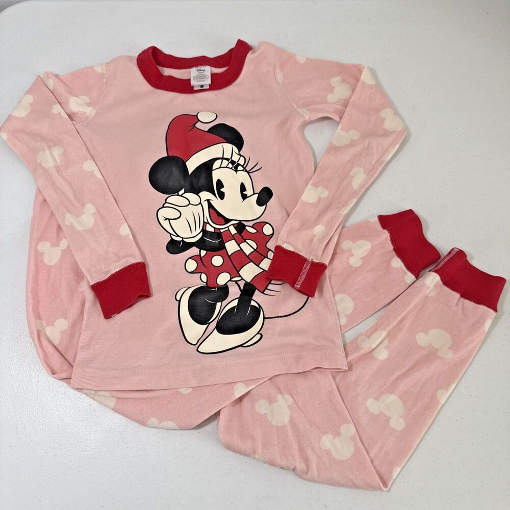 Hanna Andersson Disney Pajama Set Girls 8 130 cm Pink Minnie Mouse